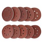 LESNIC 125mm Sanding Sheets,100pcs Sanding Discs Pads Hook and Loop 10Pcs Each 40 60 80 100 120 180 240 320 400 800 Grits Sandpaper Sheet for Orbit Orbital Sander and All Oscillating Tools