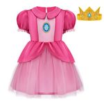 Spooktacular Creations Halloween Baby Pink Dress Costume for Girl, Princess Costume for Toddler Girls, Princess Tulle Dress for Halloween Costume Cosplay Parties