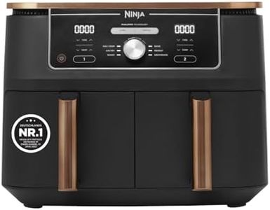 Ninja Foodi MAX Dual Zone Heißluftfritteuse [AF400EUCP] Amazon Exclusive, ‎2470 Watt , 9,5 L, 2 Heißluft-Frittierfächer, 6 Funktionen, 27 x 41.5 x 32.5 cm, Kupfer/Schwarz