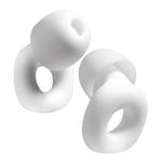 Budi Earplugs for Noise Protection | for Sleep, Work, Commuting, Noise Sensitivity | Reusable, High Fidelity | S/M/L Soft Silicone with 28dB Noise Attenuation | Tinnitus Protection (White)