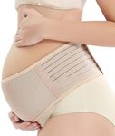 MYLEUS Adjustable Maternity Belly Band,Light and Breathable Pregnancy Belly Support Band,Prenatal Cradle for Baby,For Abdomen, Pelvic, Waist, & Back Pain(One Size,Nude Colour)