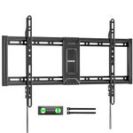 monTEK Heavy Duty Fixed TV Wall Mount for 37–90 Inch TVs, 1.1" Ultra Slim Low Profile Bracket, 200 lbs Capacity, Max VESA 600x400mm, Fits 16"/18"/24" Studs, Space-Saving for Large Flat & Curved TVs