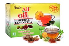 All In One Herbal Lemon Herbal Tea Premix With Sulphur Less Sugar(25 Pouches), 200 Grams, Powder, Balm