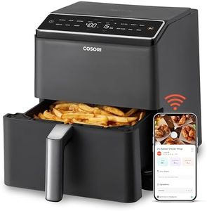COSORI Dual Blaze Air Fryer with Top & Bottom Heating, No Shaking & No Preheating, 6.4L Capacity, No Noise During Cooking, Black