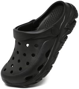 Nedaan Kids Clogs for Boys Girls Comfortable Slip on Sandals Beach Pool Slipper Black