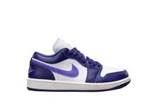 Nike Women's Air Jordan 1 Low UNC Basketball Shoe, Sky J Purple/Action Grape-sail, 6