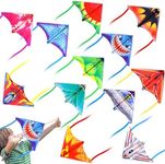 12PCS Mini Kites for Kids, Mini Finger Launcher Kites, Thumb Injection Kite for Youngsters Aged 3 and Above, Flying Kite Gift, Outdoor Flying Toys for Backyards, Parks, Beaches, Plazas