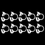 Quickun 1" Heavy Duty Double Snap Grip Nylon Hose Clamps Several Ratcheting Adjustable Clamp, 10 Packs