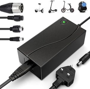 42V/2A Electric Scooter Charger, Universal with 4 Connections for 36V Li-ion Battery Fast Charger for Xiaomi/Ninebot, Mobility Scooter, Hoverboard, Electric Bike, Drift Board, Unicycle