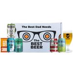 'Best Dad' Mixed Craft Beer Gift Packs with Branded Glass and Snack (Brewdog) - Beer Gifts For Men, Fathers Day, Dad Gifts, Gifts for Him