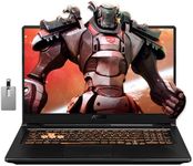 ASUS TUF A17 17.3" 144Hz FHD Gaming Laptop, AMD Ryzen 5 4600H, NVIDIA GeForce GTX 1650, 64GB RAM, 4TB PCIe SSD, RGB Backlit Keyboard, Windows 11, Bonfire Black, 32GB Hotface USB Card