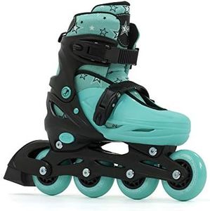 SFR Skates SFR Plasma Adjustable Inline Skates Skates Skating Unisex Children, Youth, Black/Green, 33-37