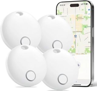 Tracker Tags-4 Pack, Smart Tag Luggage Tracker Works with Apple Find My (iOS Only), Waterproof Tracking Tags Item Finder for Keys, Luggage, Backpack, Wallet