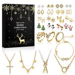 MJARTORIA 2023 Jewellery Advent Calendar Christmas Calendar Women Children Girls Advent Calendar Christmas Countdown with 24 Surprises Christmas Gifts