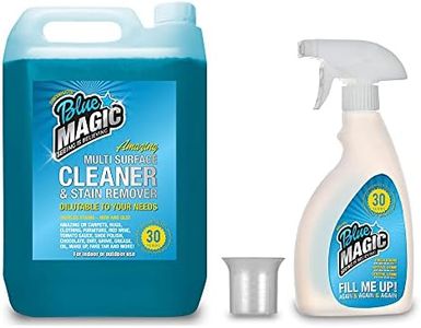 Blue Magic 5ltr with Empty Trigger Bottle and Measuring Cup Multi Purpose Cleaner Concentrate makes up to 1000 RTU 500ml Bottles