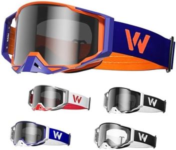 WildHeir Dirt Bike Goggles Motocross Motorcycle Glasses - ATV Riding Dirtbike 4-Wheeler MX DH Accessories Windproof for Men Women Youth UV400 Protection Dust-proof Anti-Slip Strap Eyewear