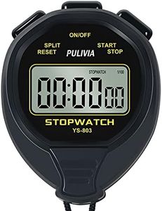 PULIVIA Chronomètre Sport - Simple Chronomètre avec étanchéité IP65, Pas de Montre Calendrier Alarme, Facile à Utiliser pour l'entraîneur - pour la Course, la Natation, l'entraînement Sportif (Noir)
