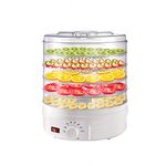 Food Dehydrator, 5 Trays Mini Electric Fruit Meat Vegetables Beef Dryer Veg Preserver Machine with Adjustable Temperature