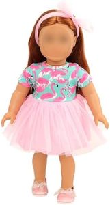 BARWA Doll Clothes and Accessories for 18 inch Girl Dolls Mermaid Casual Tutu Dress, Outfits, Swimsuit, Underwear… (C: Tutu Dress)