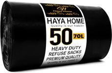 Haya Home 70L 50 Black Plastic Bin 