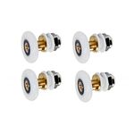 GDQLCNXB Shower Door Rollers , Roller Diameter 25mm,The Bathroom Glass Sliding Door Pulleys/Runners/Wheels,Ultra-Quiet Shower Glass Door Rollers Replacement,4Pcs