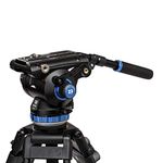 Benro S8 PRO Flat Base Fluid Video Head, 17.6 lb Max, 8 Step Counterbalance (0-7), 3/8"-16 Accessory Mounts, 3/8"-16 Head Mount, w/Pan Arm (S8PRO)