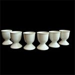 Bamby White Porcelain Soft Boiled Egg Holder/Egg Cup Set of 6