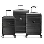DELSEY Paris Margot Hardside Expandable Luggage with Spinner Wheels, Black, 3 Piece Set (21/24/28), Margot Hardside Expandable Luggage with Spinner Wheels