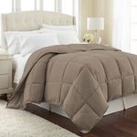 Southshore Fine Living, Inc. King Size Down Alternative Comforter, Oversized Cal/King Comforter, Hotel Bedding, All Season, Wrinkle Free Bedding, Dark Taupe Comforters