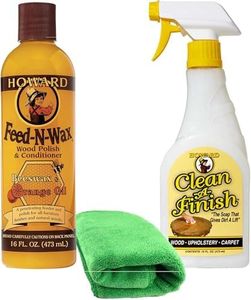 Howard Feed N Wax Wood Restorer and Beeswax Polish Plus Clean A Finish Wood Soap, Furniture Wax, Cabinets, Floors, Antiques, Teak Tables