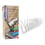 Defenders Wide-Fit Bird Spikes - 2m Kit Bird Spikes and Adhesive (Protect Your Garden Boundaries from Birds) - STV900