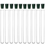 Karter Scientific 10 Pack - 16x150mm Pyrex Glass Test Tubes with Rubber Stoppers