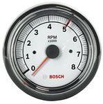 Bosch SP0F000020 Sport II 3-3/8" Tachometer (White Dial Face, Chrome Bezel)