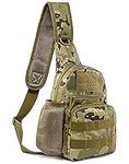 NuCamper Mens Messenger Shoulder Bag, Lightweight Crossbody Bags Molle EDC Rover Outdoor Sling Rucksack for Men Women Kids,Hunting,Travel,Hiking,Working Daily Use (Cp Camouflage)