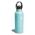 Hydro Flask 18 oz Standard Mouth with Flex Cap Stainless Steel Reusable Water Bottle Dew - Vacuum Insulated, Dishwasher Safe, BPA-Free, Non-Toxic