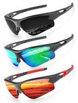 KALIYADI Sports Sunglasses for Men, Polarized Sun Glasses for Men Women Youth Baseball Softball with UV Protection