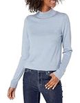 Amazon Essentials Women's Lightweight Mockneck Jumper (Available in Plus Size), Indigo Blue Heather, M