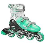 Roller Derby Women's V-Tech 500 Button Adjustable Inline Skate, Mint, Size 6-9