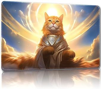 Malqiqi Playmat for MTG, with Free Storage Bags,Game Mat 24 x 14 inches, TCG and Board Game Mat for Cards,Mousepad Desk Mats (Cat 2-Regular)