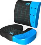 Everlasting Comfort Lumbar Support and Office Chair Cushion Combo - Gel Memory Foam Chair Cushions for Desk, Car Seat, Travel - Ergonomic Back and Coccyx Support