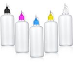 Precision Squeeze Bottle DIY Quilling Tool Plastic Dropper Bottles 100ml Needle Tip Glue Bottles Empty Tip Needle Applicator Bottle for Liquid Glue Oil Acrylic Paint 5PCS