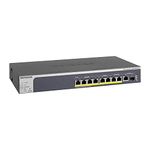 NETGEAR 10 Port 10GB Switch (MS510TXPP) | Smart Managed Multi-Gigabit PoE Switch | 8x PoE+ at 180 W, 1 x 10G, 1 x 10G SFP+ | Desktop or Rackmount, and Limited Lifetime Protection