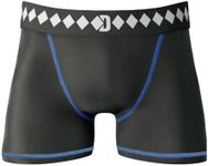 Diamond MMA Compression Shorts with Built-in Jock Strap Supporter with Athletic Cup Pocket for Sports, Medium Black