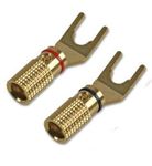 Cables 4 ALL Premium 8 x Terminal Spade connectors for Speaker Connections/Gold/Fits up to 8mm Speaker Posts