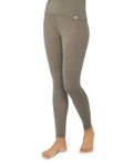 DANISH ENDURANCE Merino Wool Base Layer Tights, Breathable & Moisture-Wicking, Long Johns for Women, Grey, Large