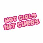 Hot Girls Hit Curbs Funny Bumper Sticker Vinyl Decal Waterproof - Lady Driver Joke Prank Car Sticker Truck Window