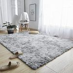 Area Rugs 8'x10' Soft Fluffy Carpet for Bedrooms, Living Room, Boys Room, Girls Room, Play Room Modern Home Decor Non-Slip, Grey