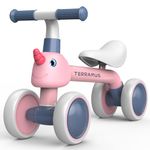 TERRAMUS Baby Balance Bike for 1 Year Old Gifts Boys Girls - Toys for 12-24 Month Toddler Balance Bike, No Pedal 4 Wheels Infant Baby Walker Pre-School First Riding Bike, Best First Birthday Gifts