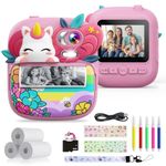 TIATUA Kids Camera Instant Print, 2.4'' Instant Print Camera Toy for 3-14 Year Old, 1080P HD Video Kids Digital Camera with 32G Card & 3 Print Paper, Boys & Girls Birthday Gifts