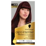 Schwarzkopf Oleo Intense Permanent Oil Colour 4-23 Burgundy Red Hair Dye, 100% Grey Coverage, Conditioner with HaptIQ System, Long-Lasting Colour, Ammonia Free Hair Dye